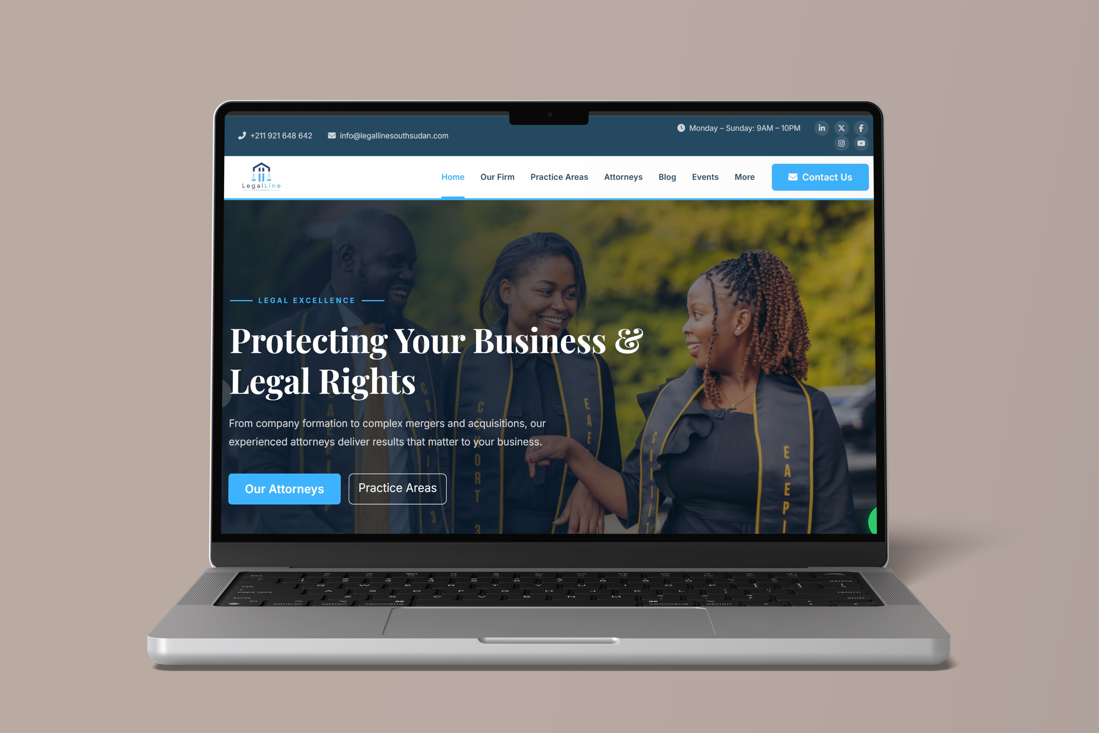 Legal Line South Sudan Law Firm Website